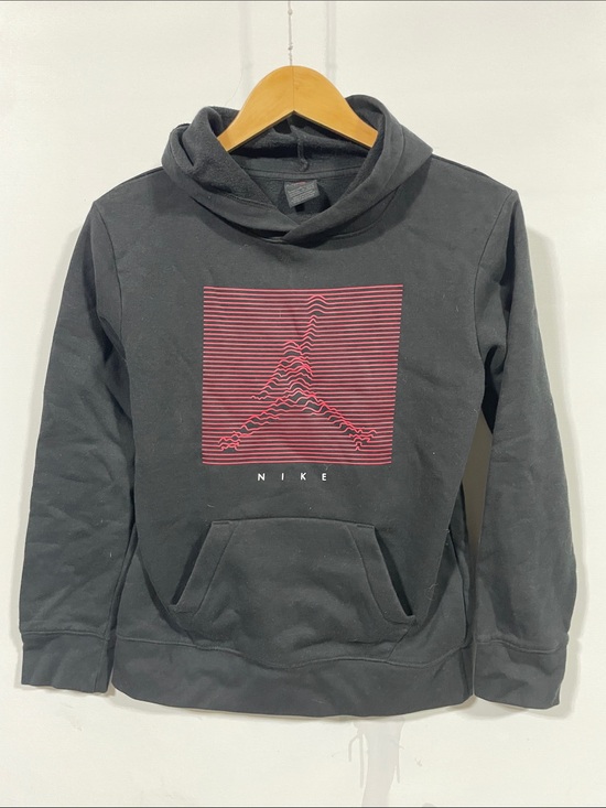 Nike Other - Nike air Jordan Black Hoodie with Red Striped Graphic
